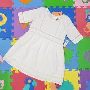 NWT Old Navy Girls White Dress Size S (6/7)